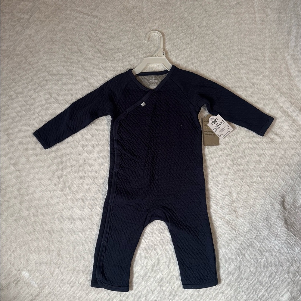 The Honest Company Navy Blue Romper NWT